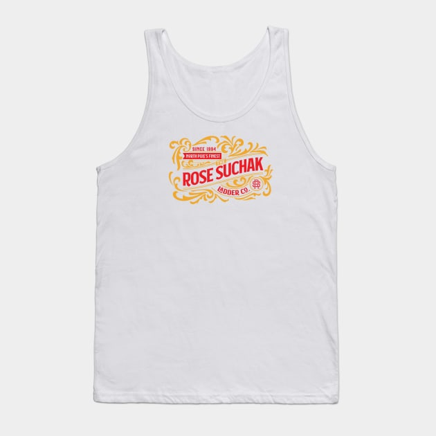 The Rose Suchak Ladder Co. (Red and Gold on White) Tank Top by jepegdesign